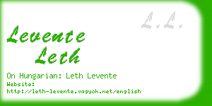 levente leth business card
